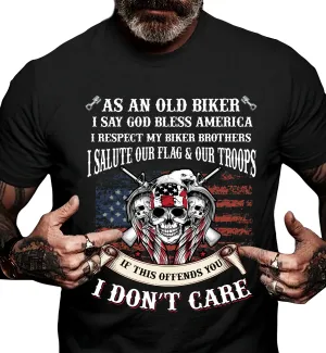 2D Black Tshirt - American Biker - Nsd99