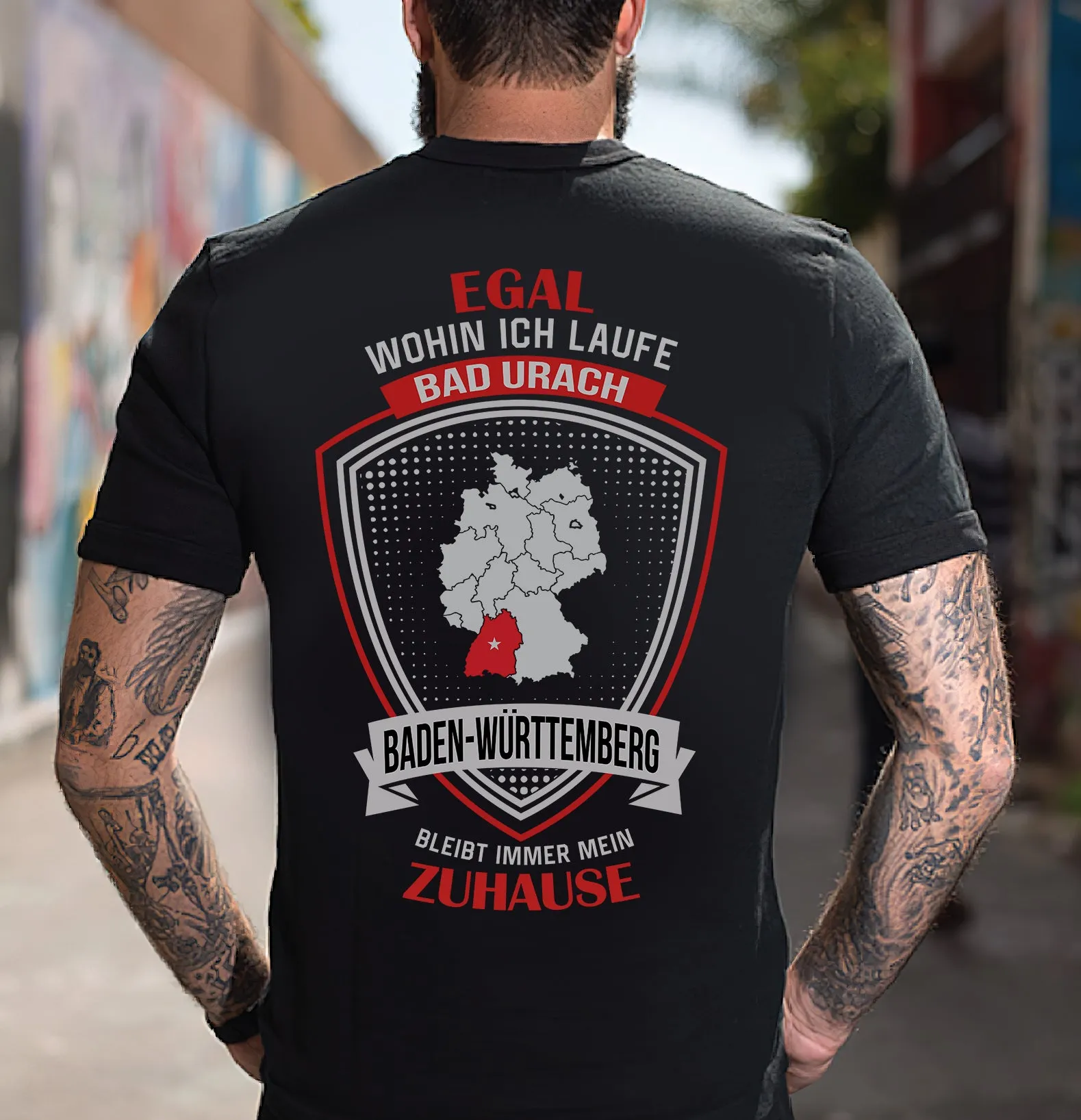 2D Black Tshirt - Baden Württemberg - Deutschland - Nsd99