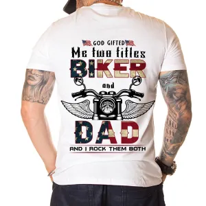 2D White Tshirt - Biker Dad - Hdmt