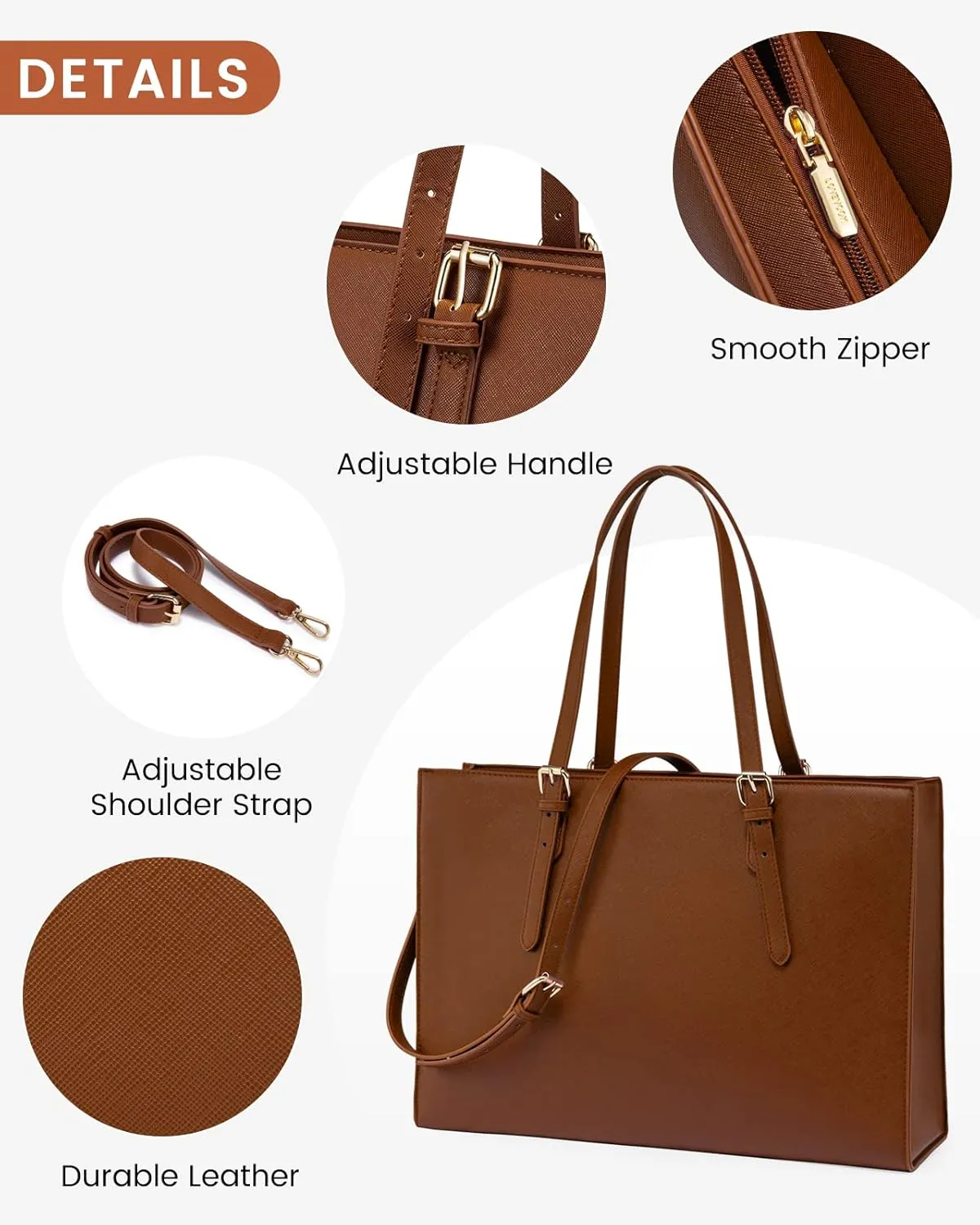 2Pcs Laptop Shoulder Bag, 15.6"