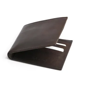 391003 Slim Bifold Hipster Dark Brown Leather Wallet | Style n Craft