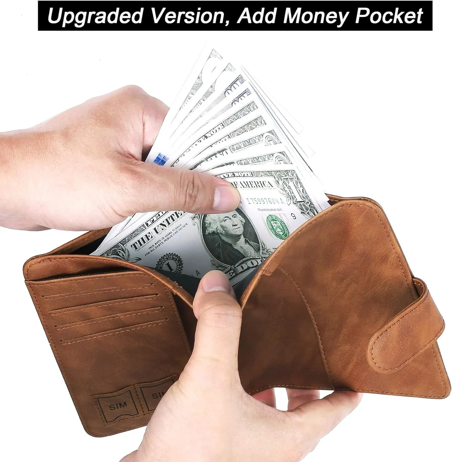 Airtag Passport Wallet Rfid Blocking Leather Travel Wallet