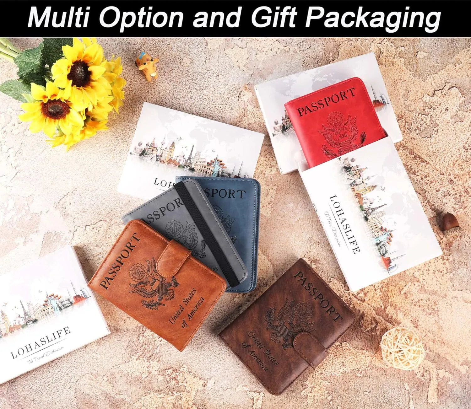 Airtag Passport Wallet Rfid Blocking Leather Travel Wallet