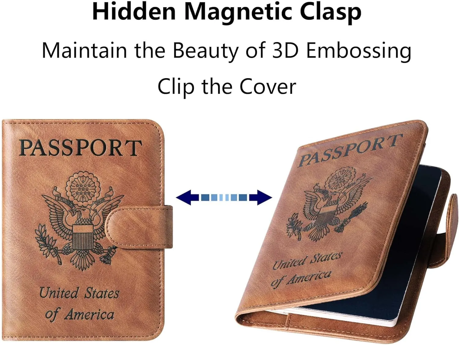 Airtag Passport Wallet Rfid Blocking Leather Travel Wallet