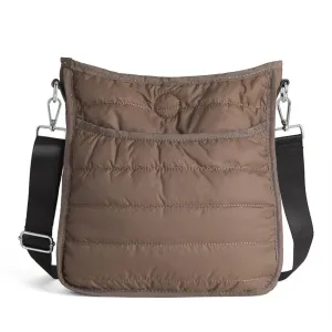 Alma Puffer Messenger Bag w/Strap-Mushroom