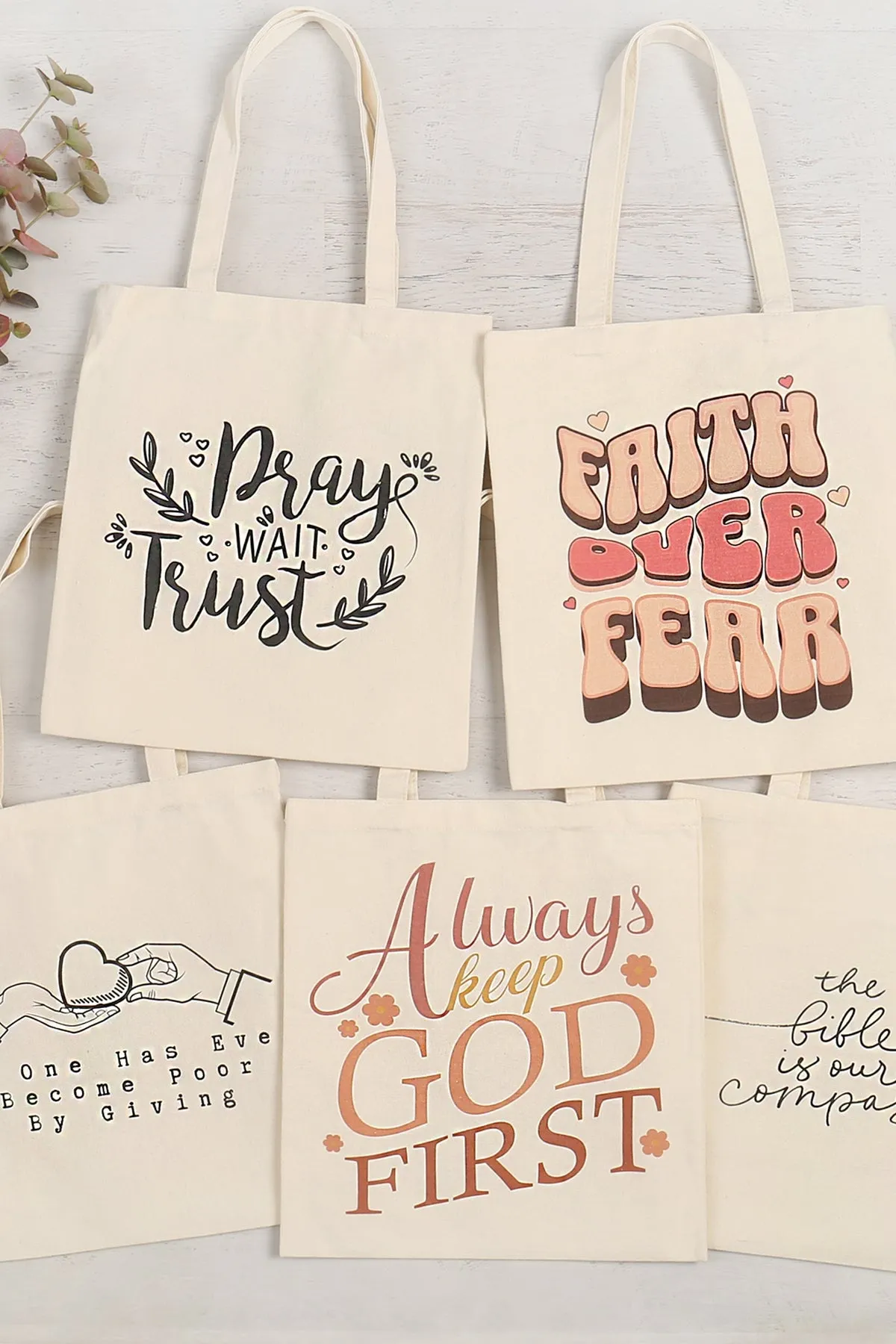 ALWAYS KEEP GOD FIRST PRINT TOTE BAG