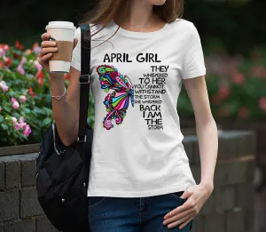 April Storm 2D White Tshirt, HTA