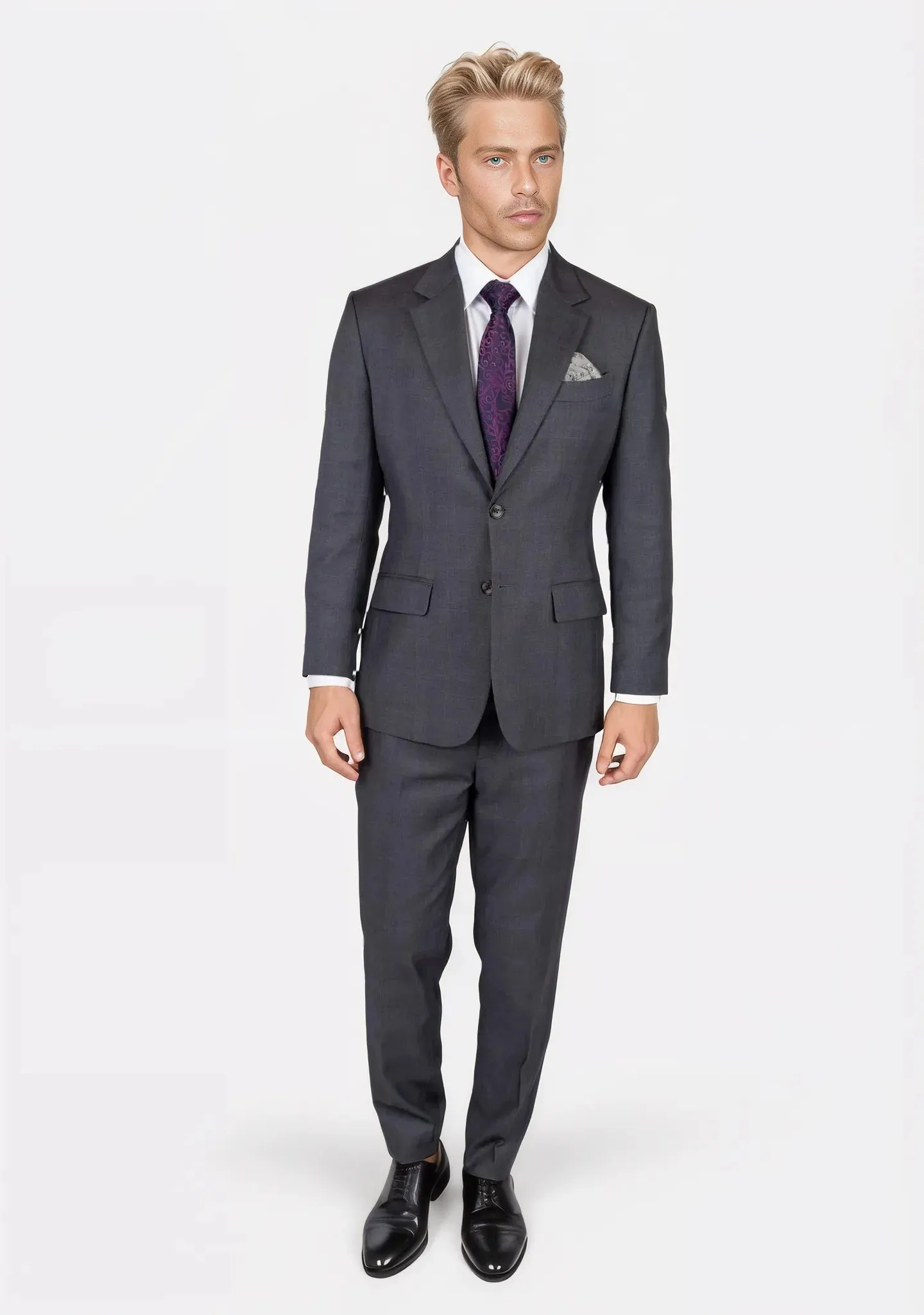 Astor Charcoal Prince of Wales Suit