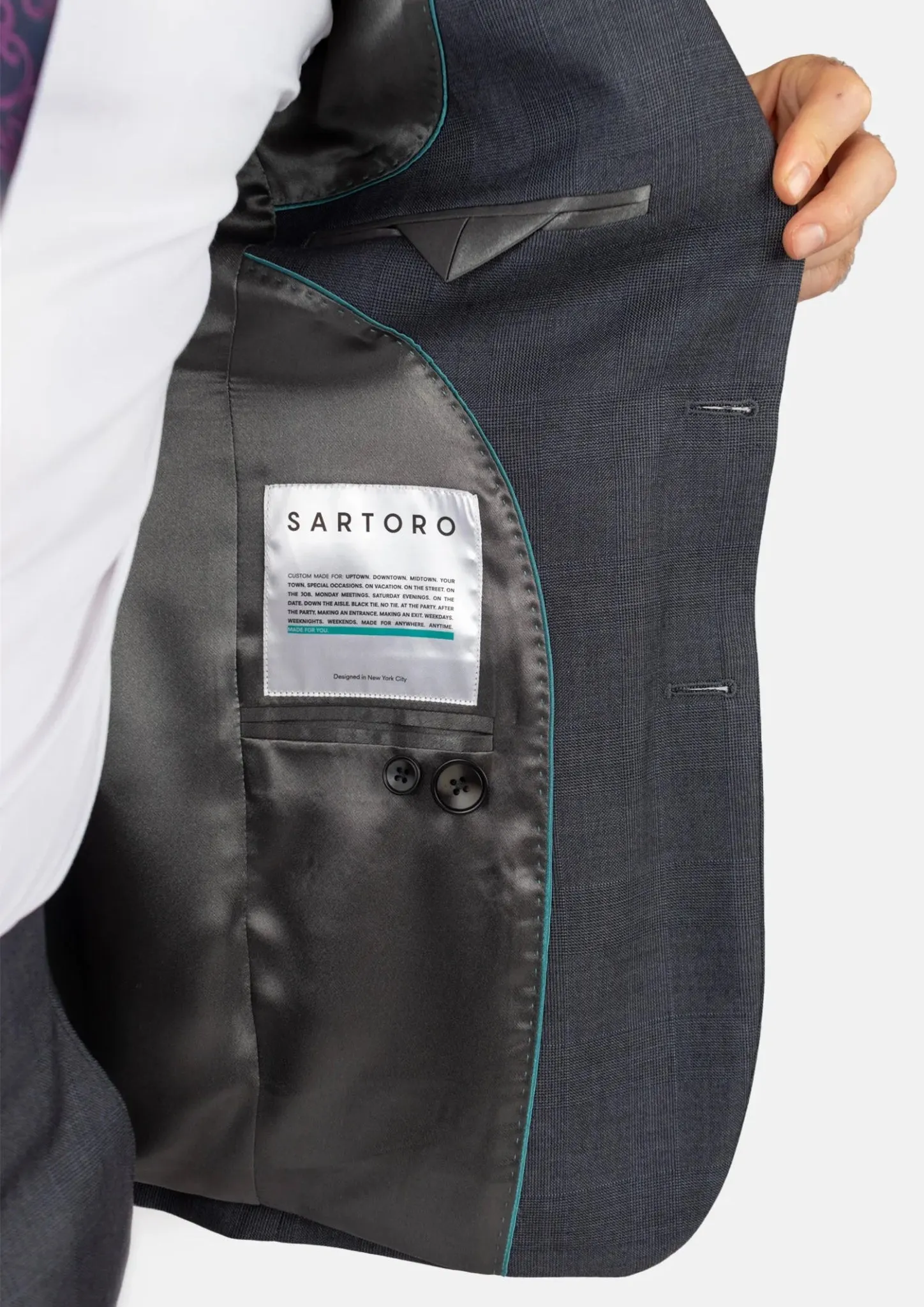 Astor Charcoal Prince of Wales Suit