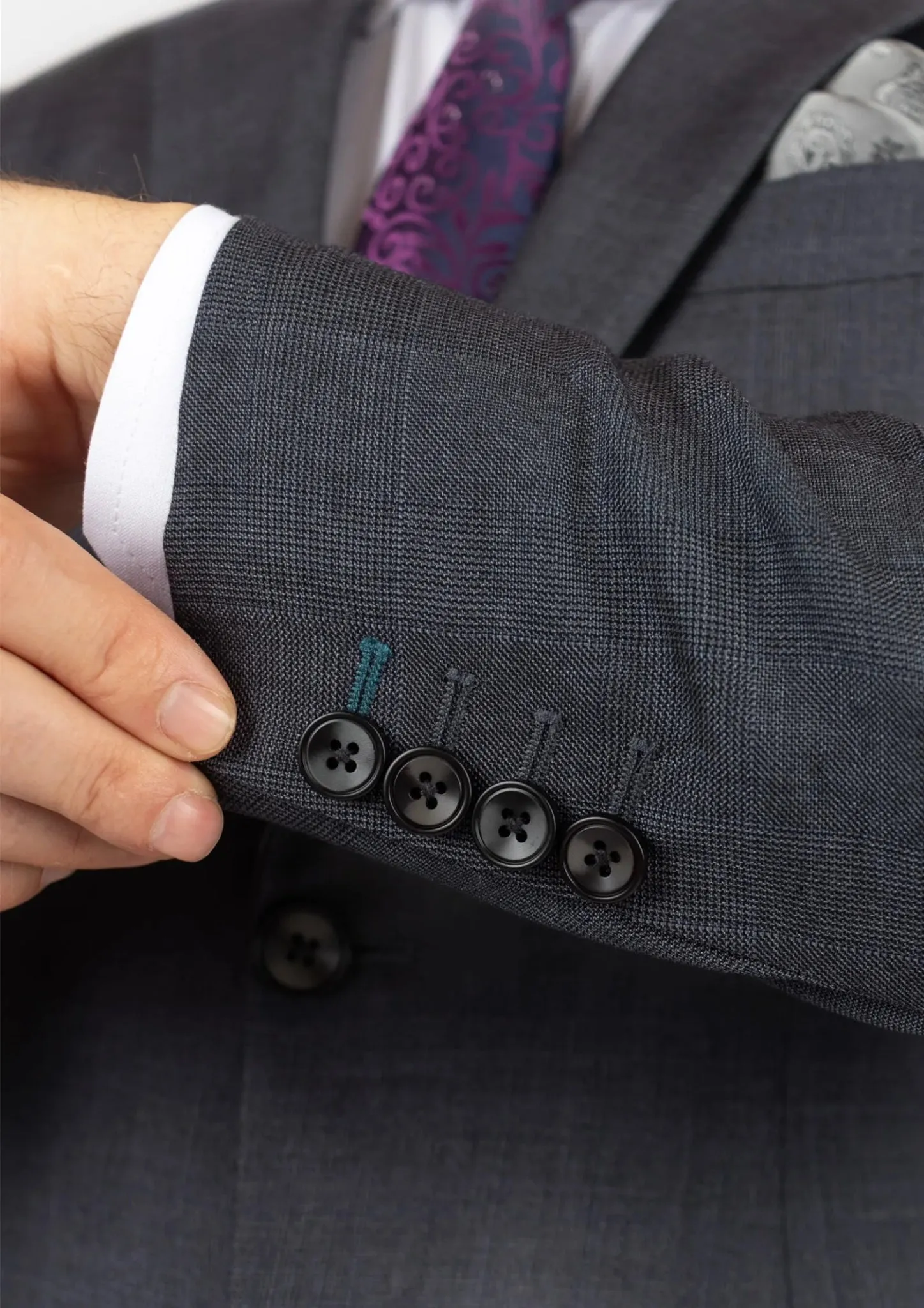 Astor Charcoal Prince of Wales Suit