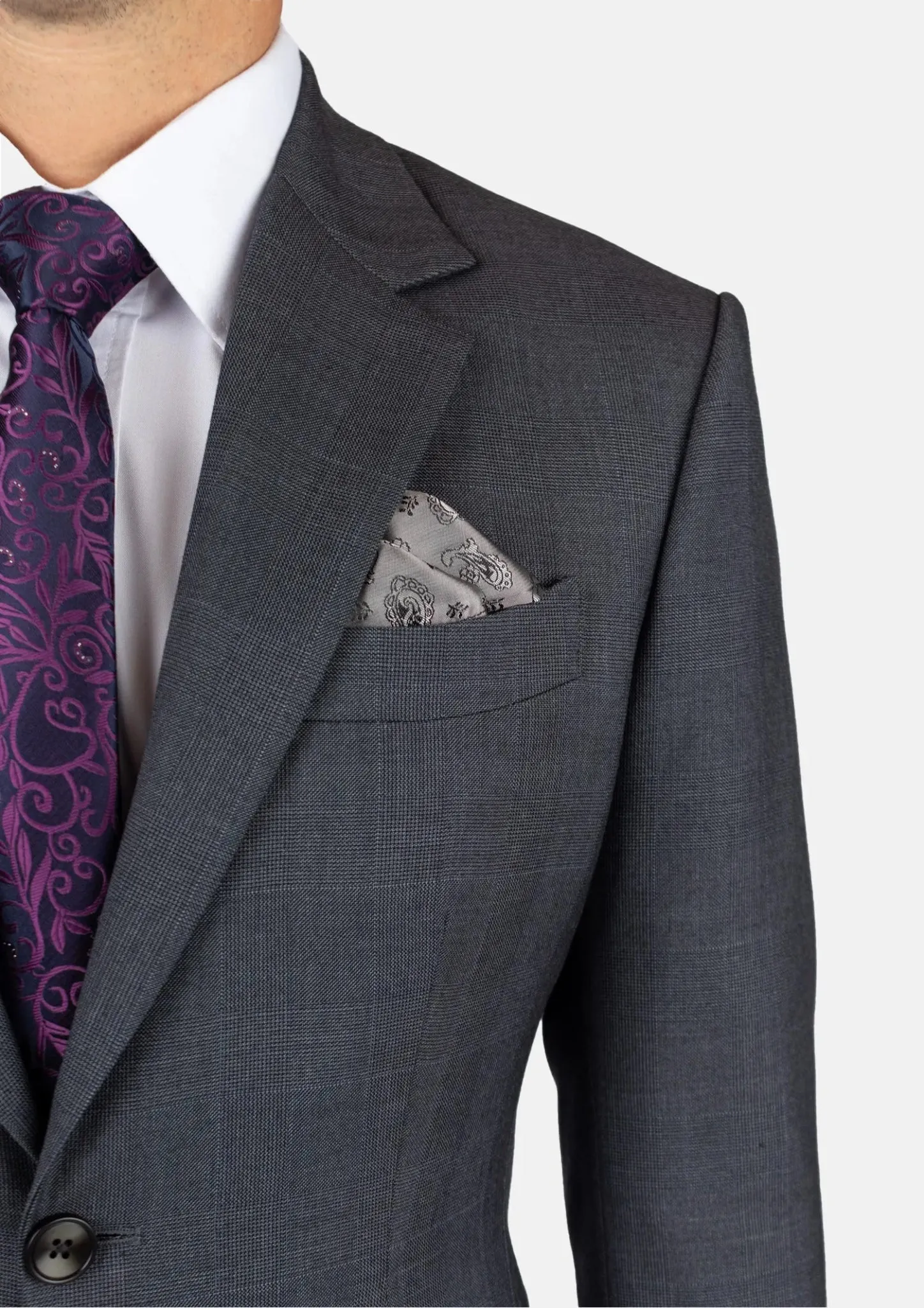 Astor Charcoal Prince of Wales Suit