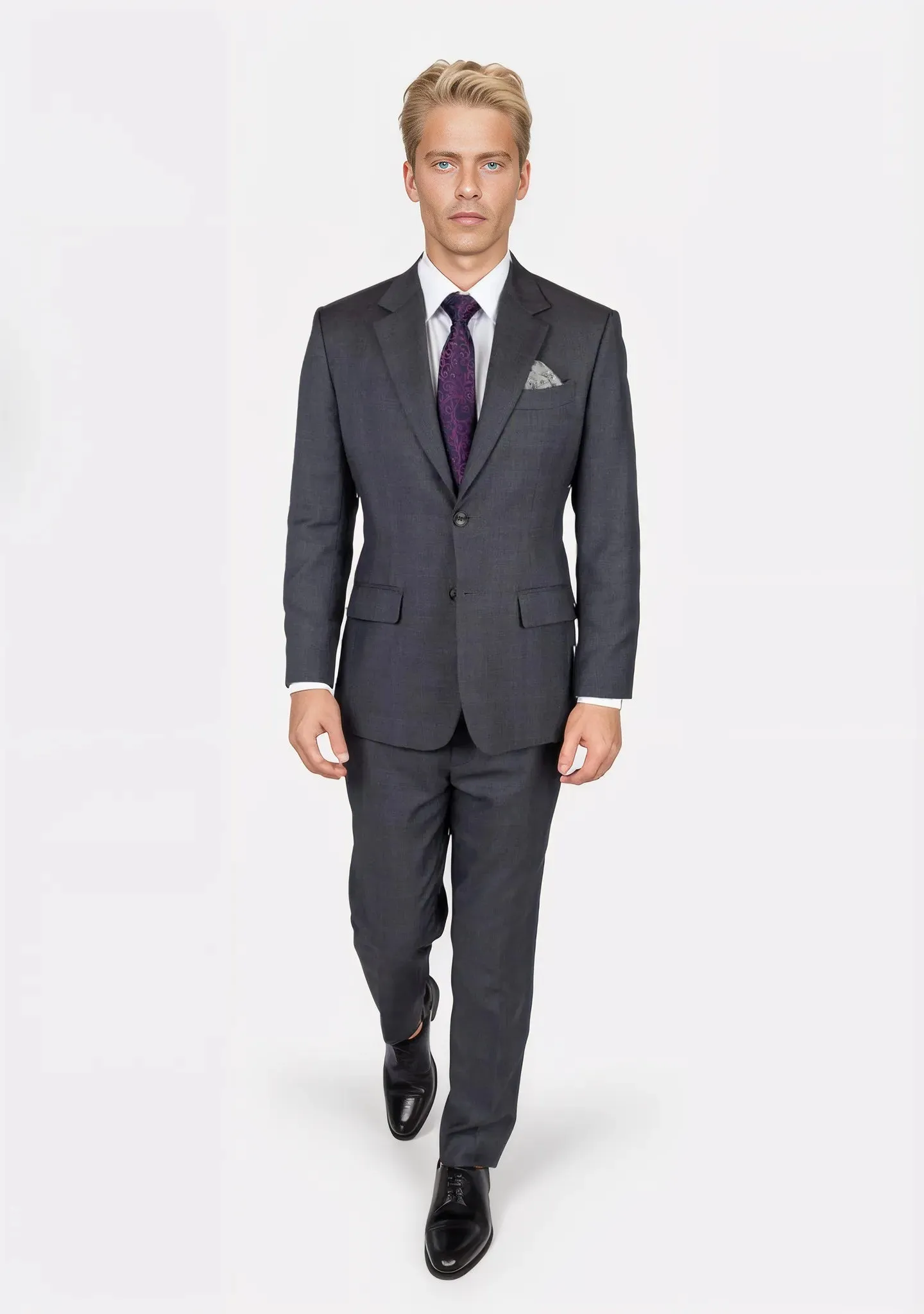 Astor Charcoal Prince of Wales Suit