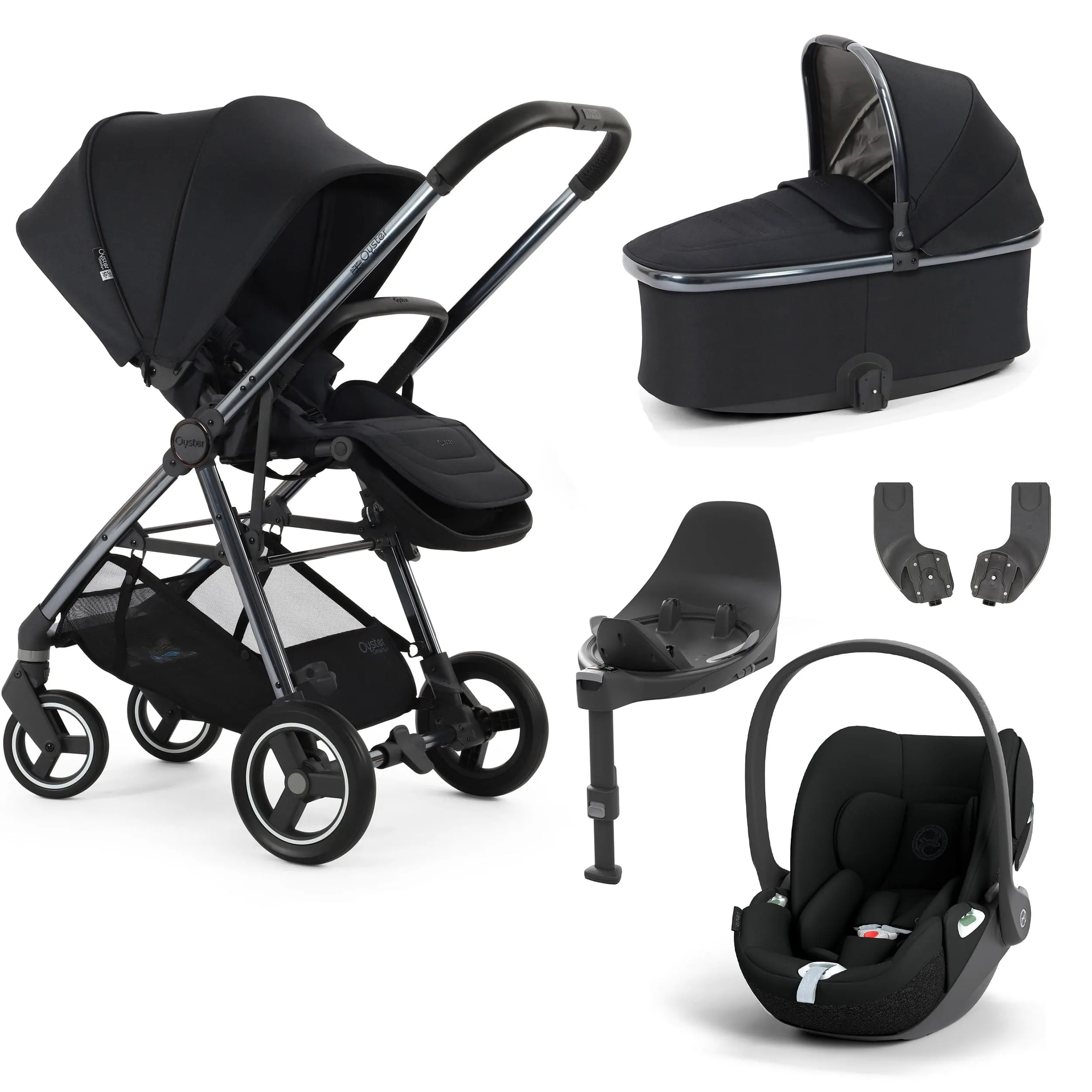 BabyStyle Oyster Gravity  5 Piece Bundle - Carbonite