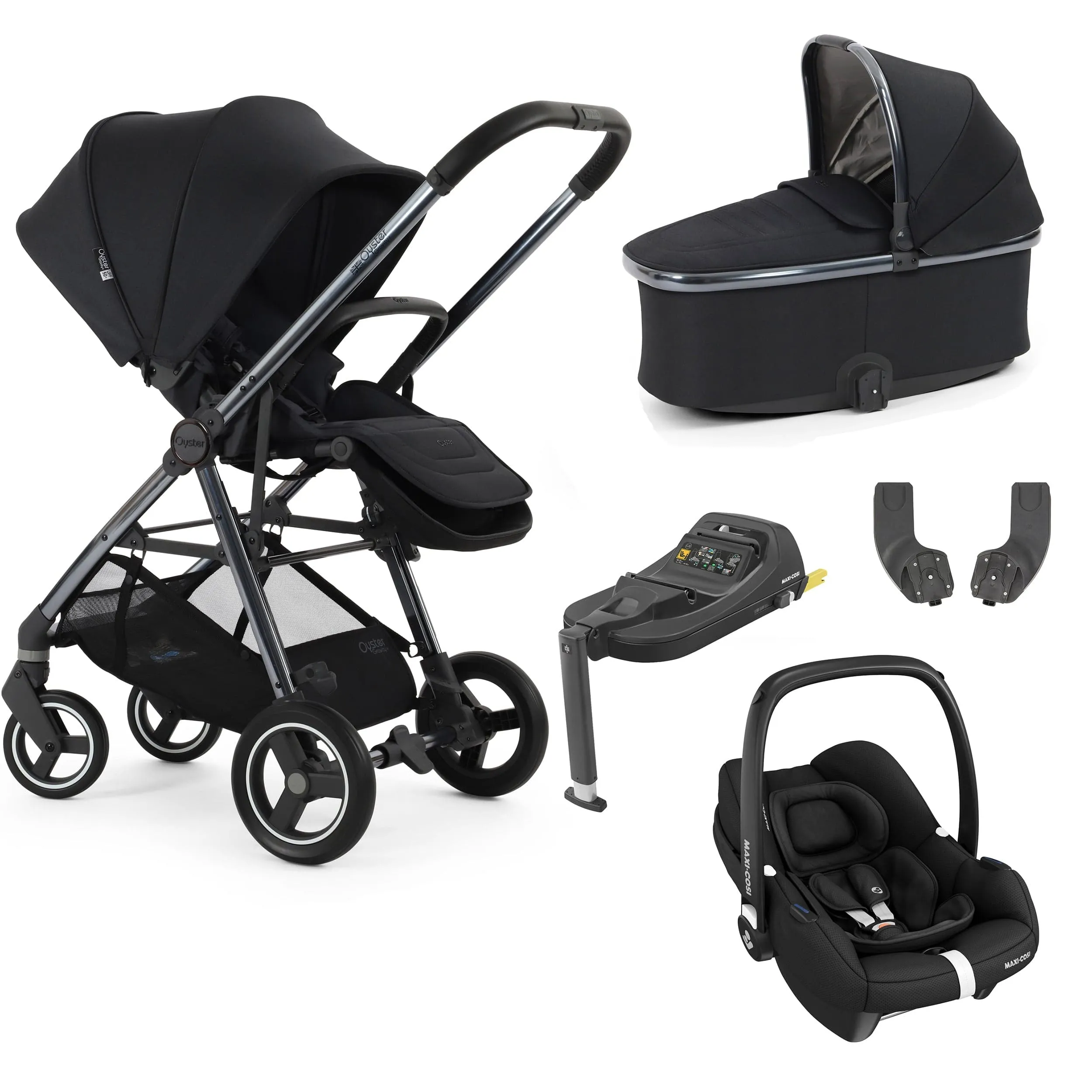 BabyStyle Oyster Gravity  5 Piece Bundle - Carbonite