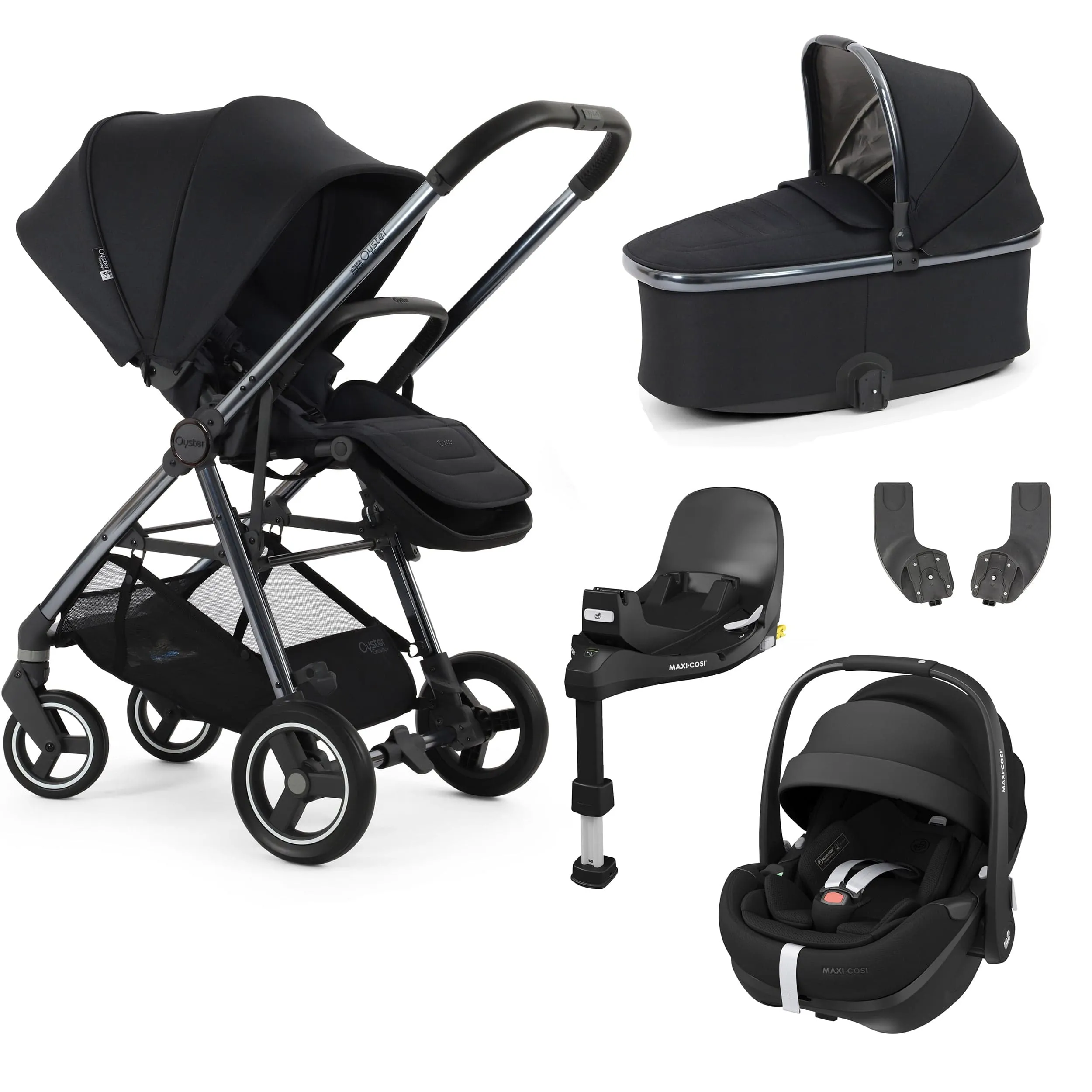 BabyStyle Oyster Gravity  5 Piece Bundle - Carbonite
