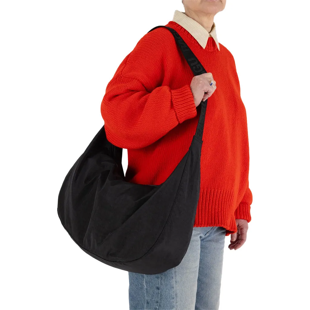 Baggu Large Nylon Crescent Bag, Black (41Inch Strap)