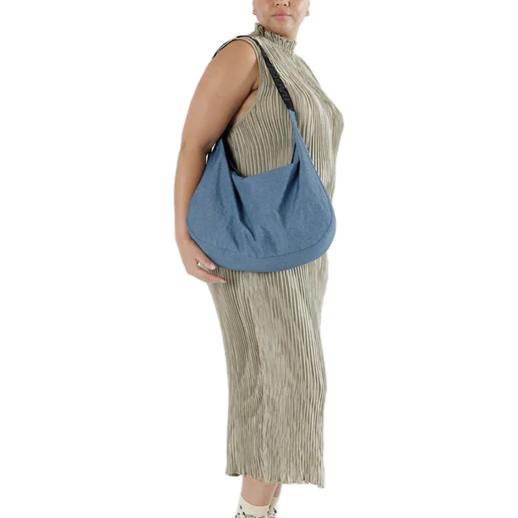 Baggu Large Nylon Crescent Bag, Digital Denim