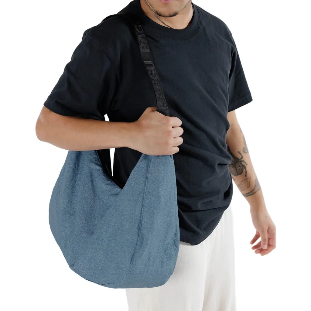 Baggu Large Nylon Crescent Bag, Digital Denim