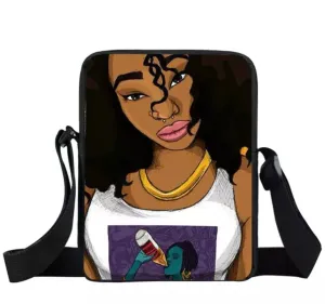 Black Girl Mini Messenger Bag
