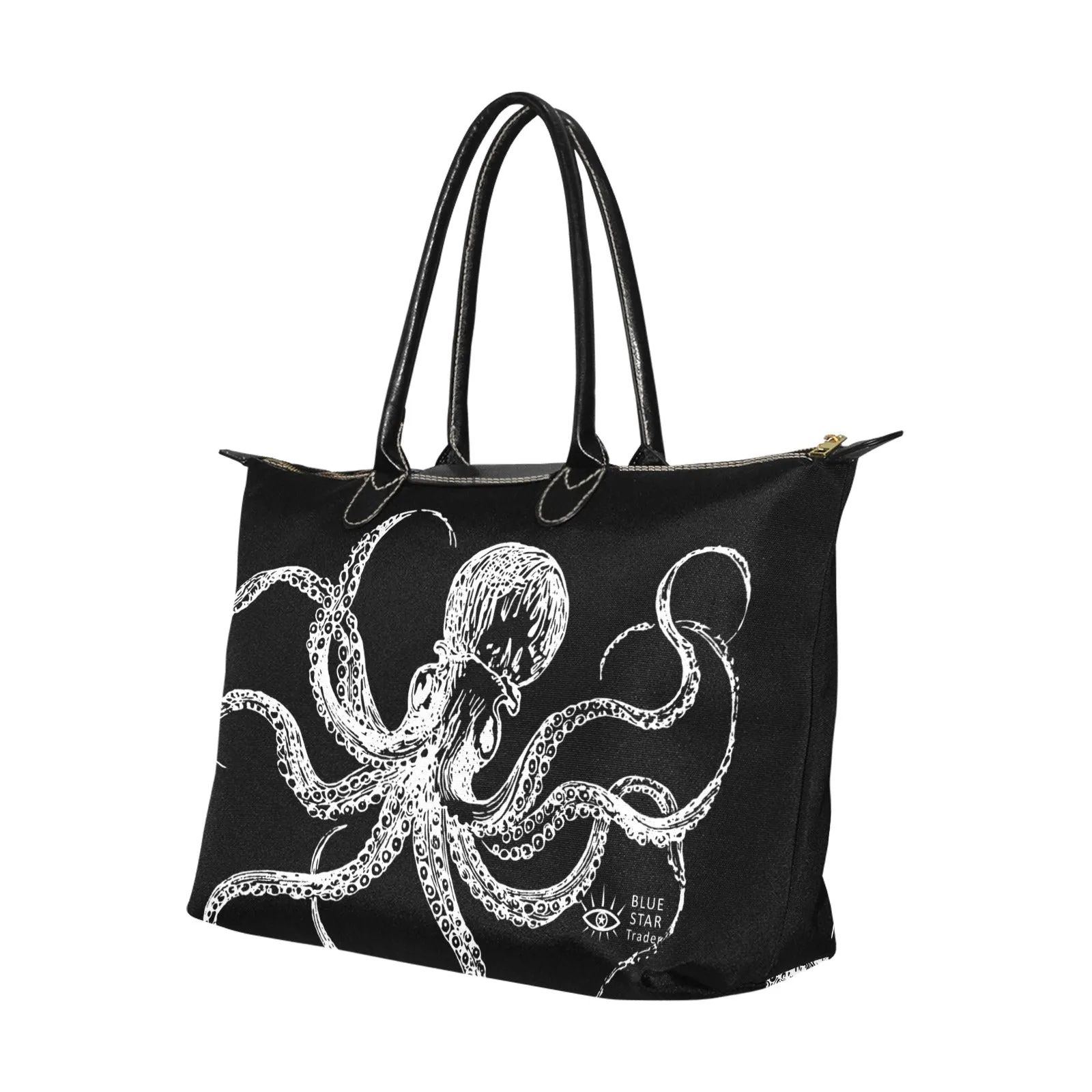 Black Octopus Goth Bag, Classic 15 Inch Handbag Steampunk