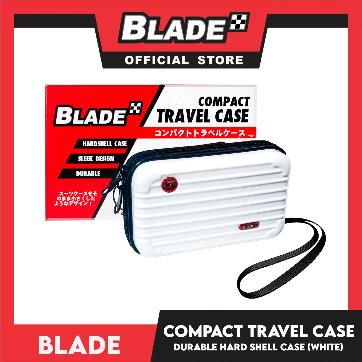 Blade Compact Travel Case Luggage Design 17cm (White) Hardshell Case, Sleek and Durable