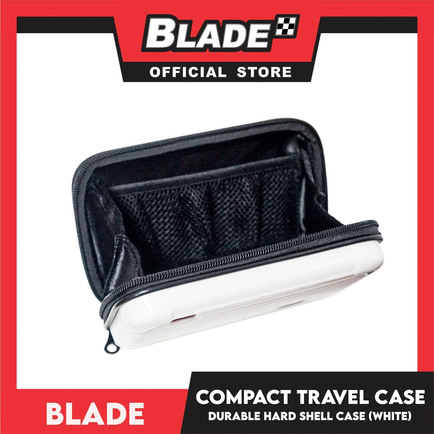 Blade Compact Travel Case Luggage Design 17cm (White) Hardshell Case, Sleek and Durable