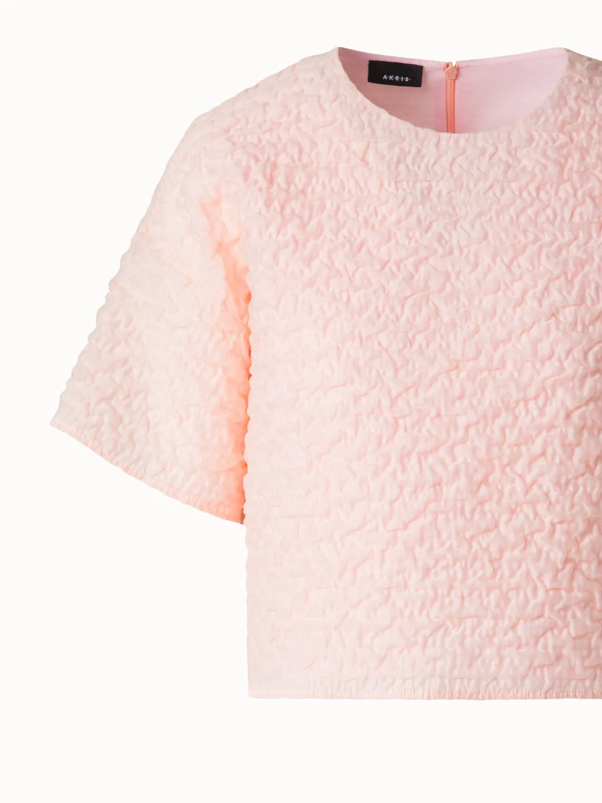 Boxy Blouse in 3D Bubble Organza