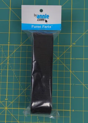 ByAnnie  1.5 in Strapping, 3 yards Black