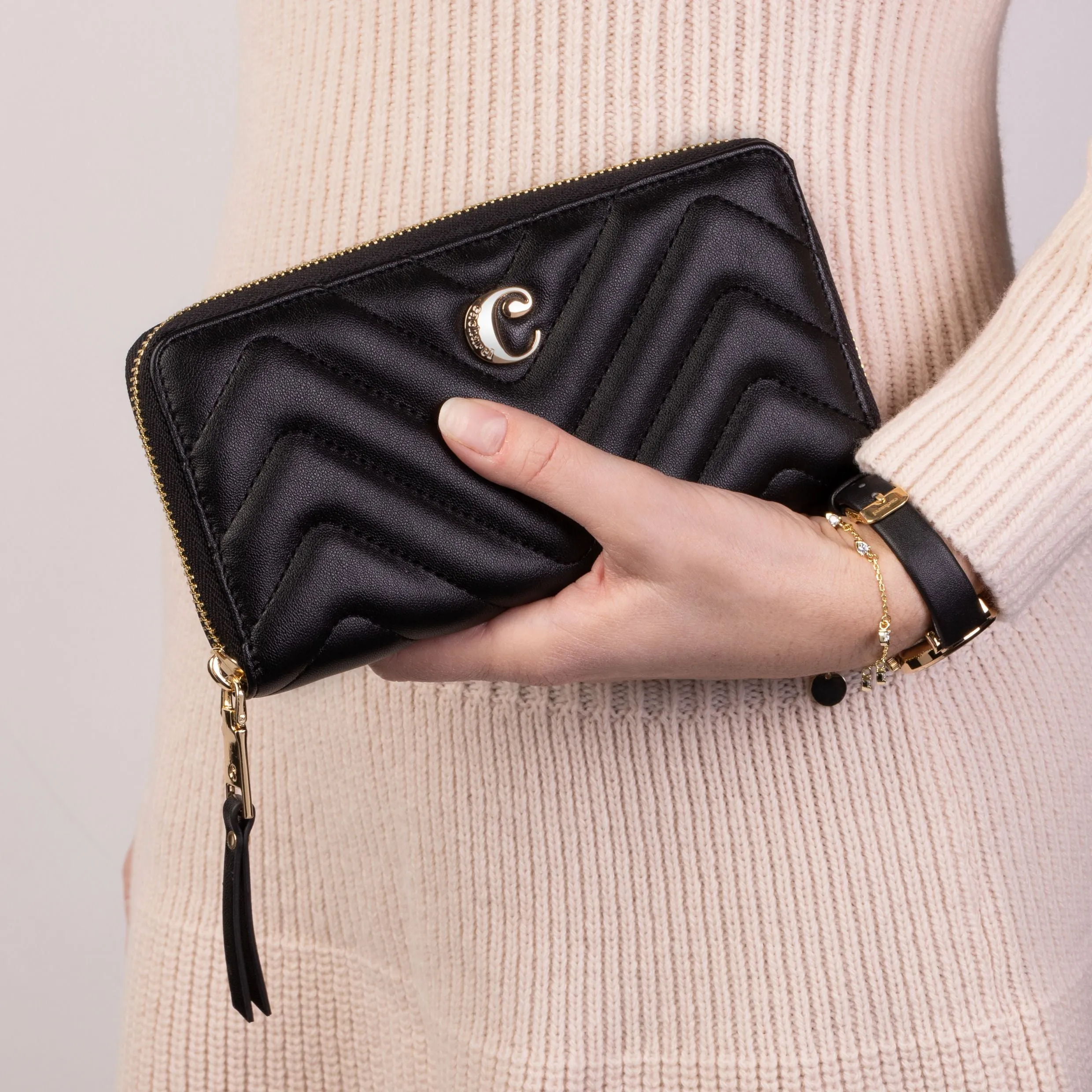 Cacharel CEL220A-Travel wallet Odeon Black
