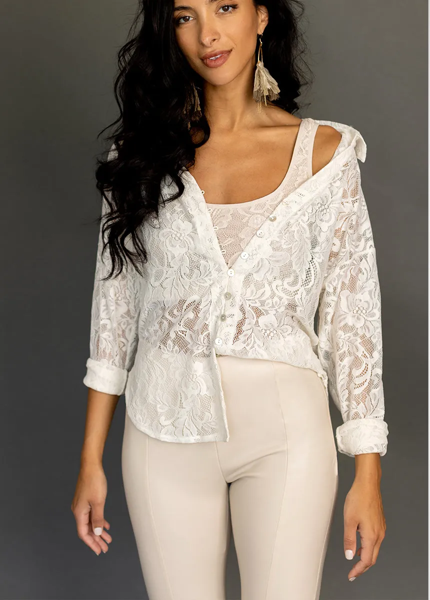 Caeley Top in Cream