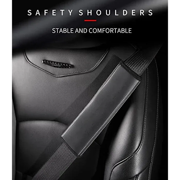 Car Seat Belt Covers (2PCS), Custom Fit For Your Cars, Microfiber Leather Seat Belt Shoulder Pads for More Comfortable Driving, Car Accessories MB13994