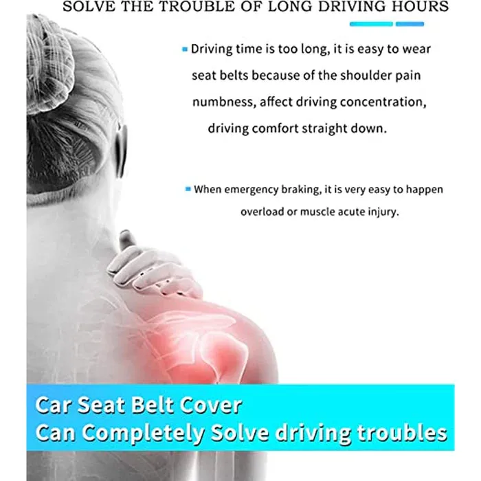 Car Seat Belt Covers (2PCS), Custom Fit For Your Cars, Microfiber Leather Seat Belt Shoulder Pads for More Comfortable Driving, Car Accessories MB13994