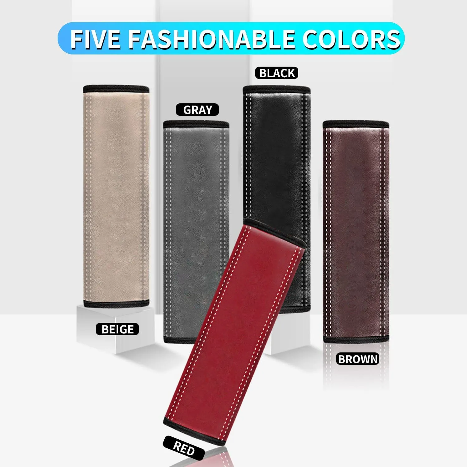 Car Seat Belt Covers (2PCS), Custom Fit For Your Cars, Microfiber Leather Seat Belt Shoulder Pads for More Comfortable Driving, Car Accessories MB13994