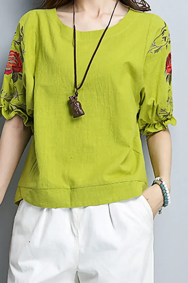 Casual Floral Printed T-shirt