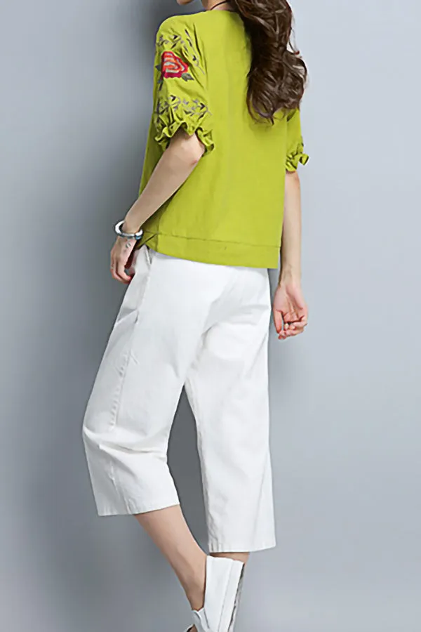 Casual Floral Printed T-shirt