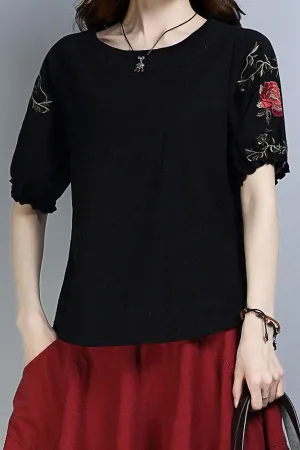 Casual Floral Printed T-shirt