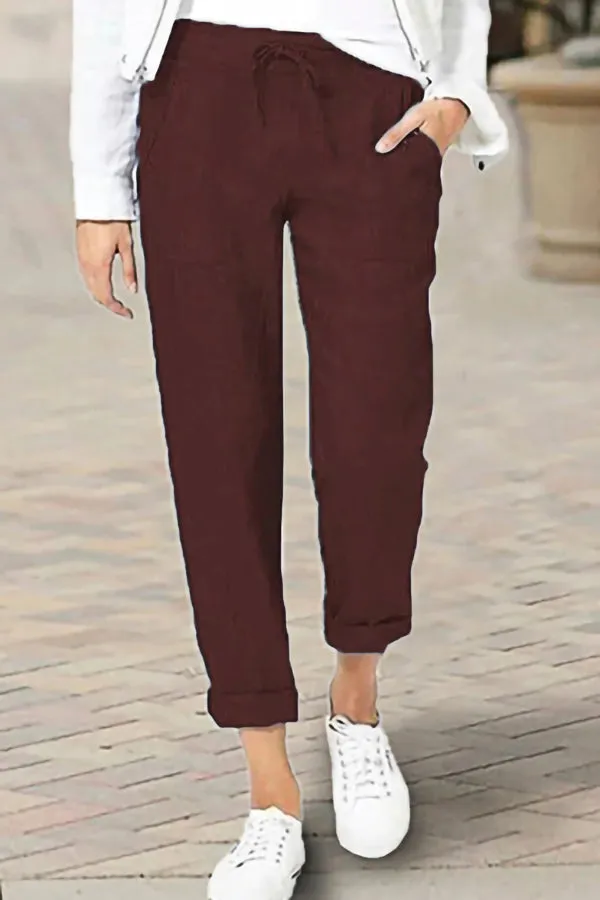 Casual Solid Color Pants