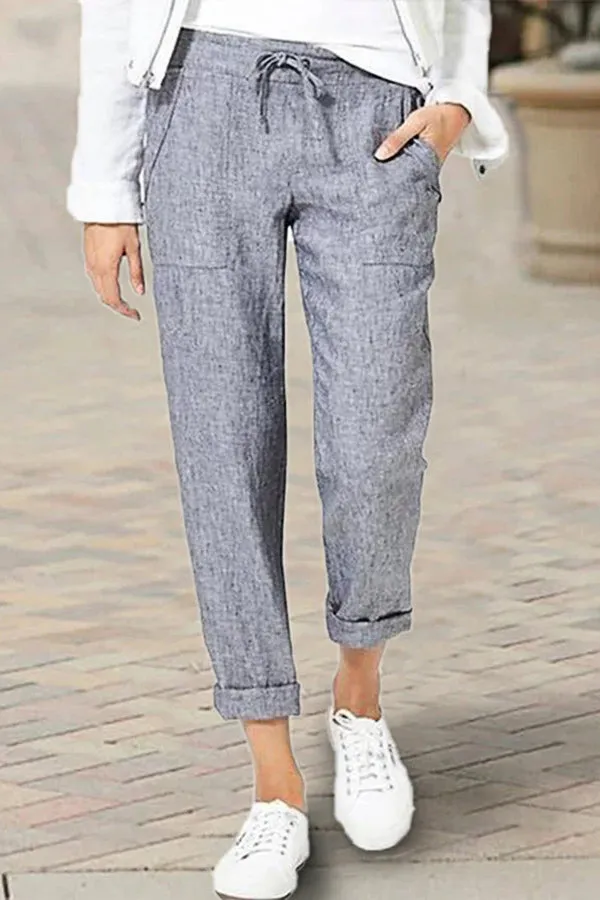 Casual Solid Color Pants