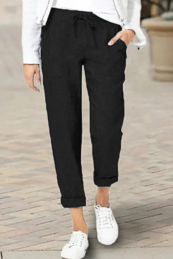 Casual Solid Color Pants