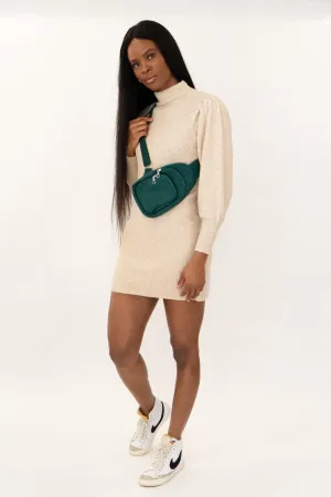 Casual Sweater Dress - Khaki