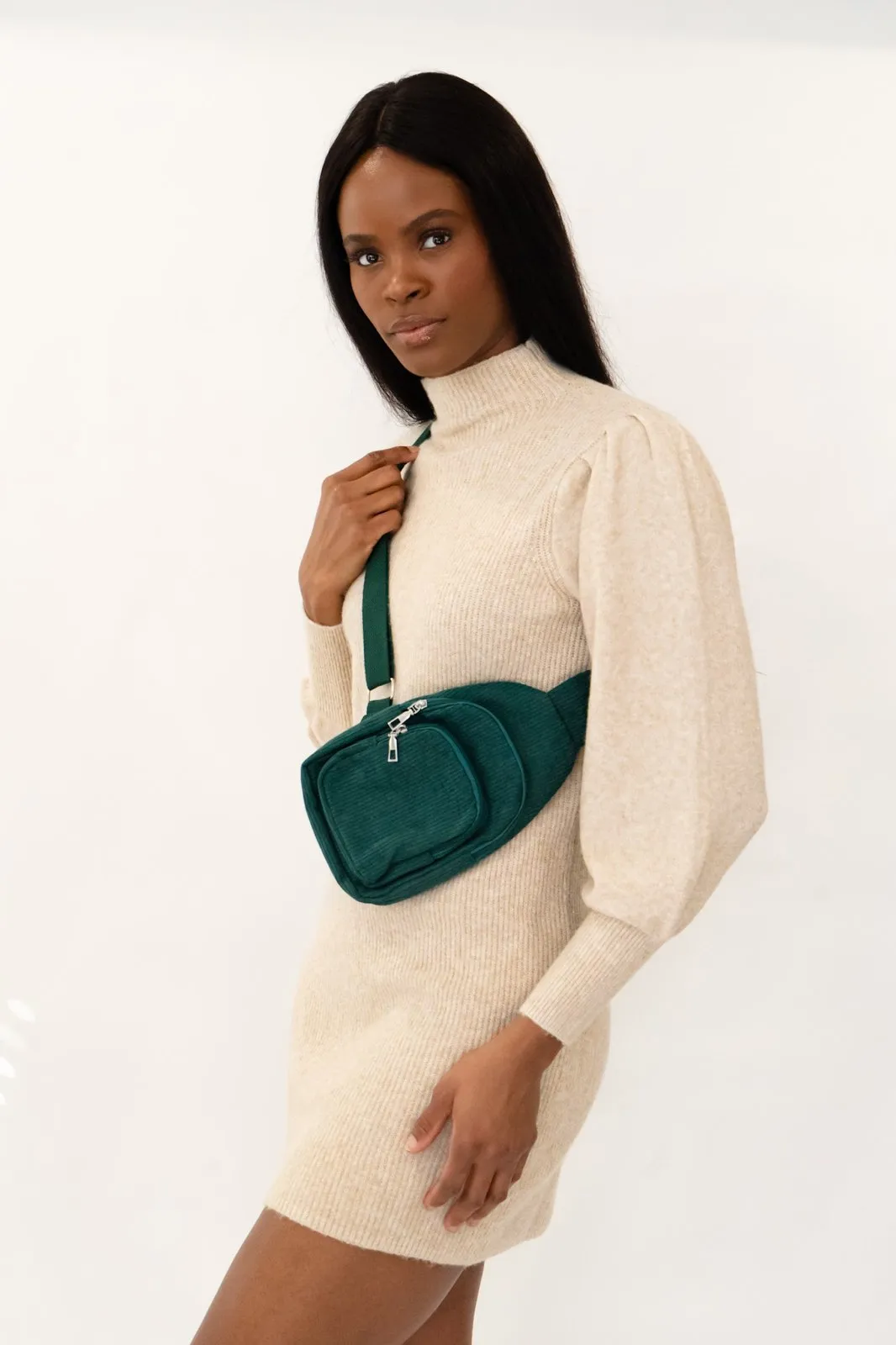 Casual Sweater Dress - Khaki