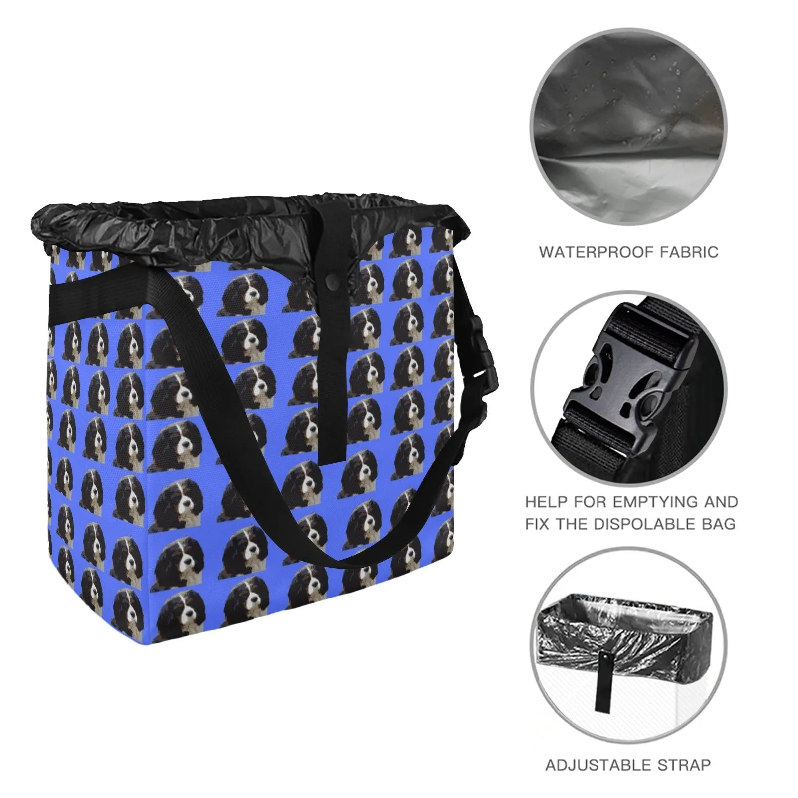 Cavalier King Charles Spaniel Car Trash Bag - Tri