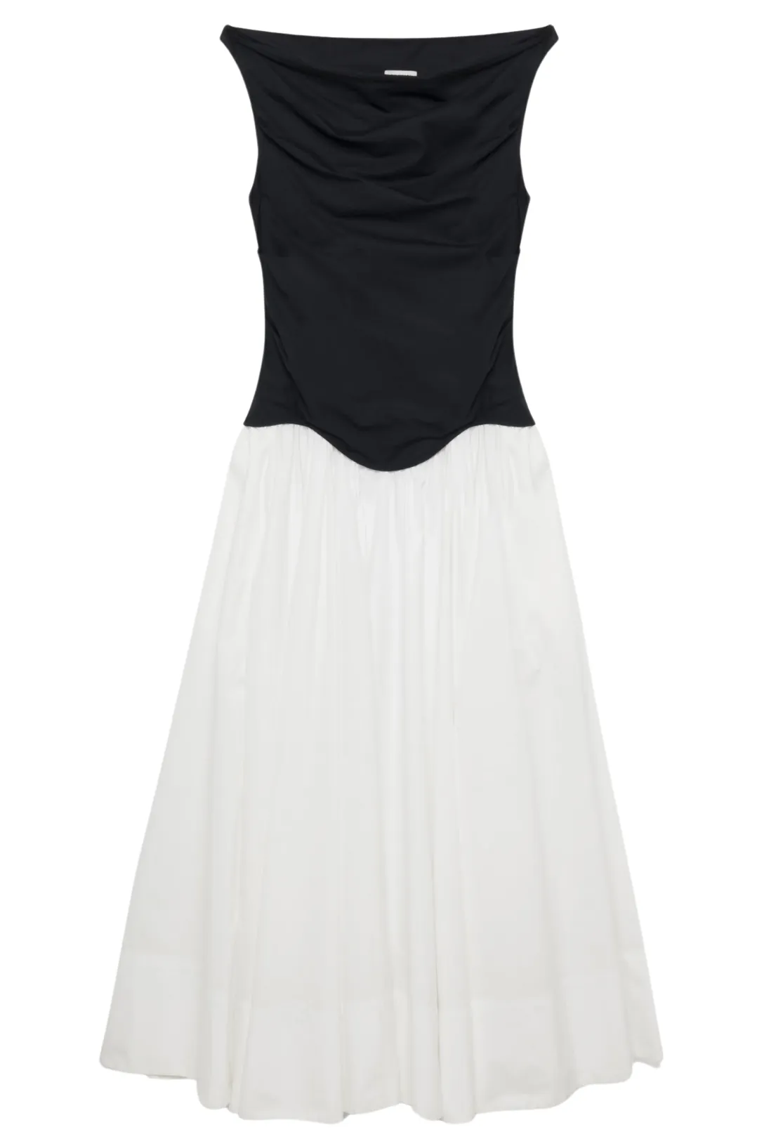 Cersei Cotton Midi Dress | White Black Multi
