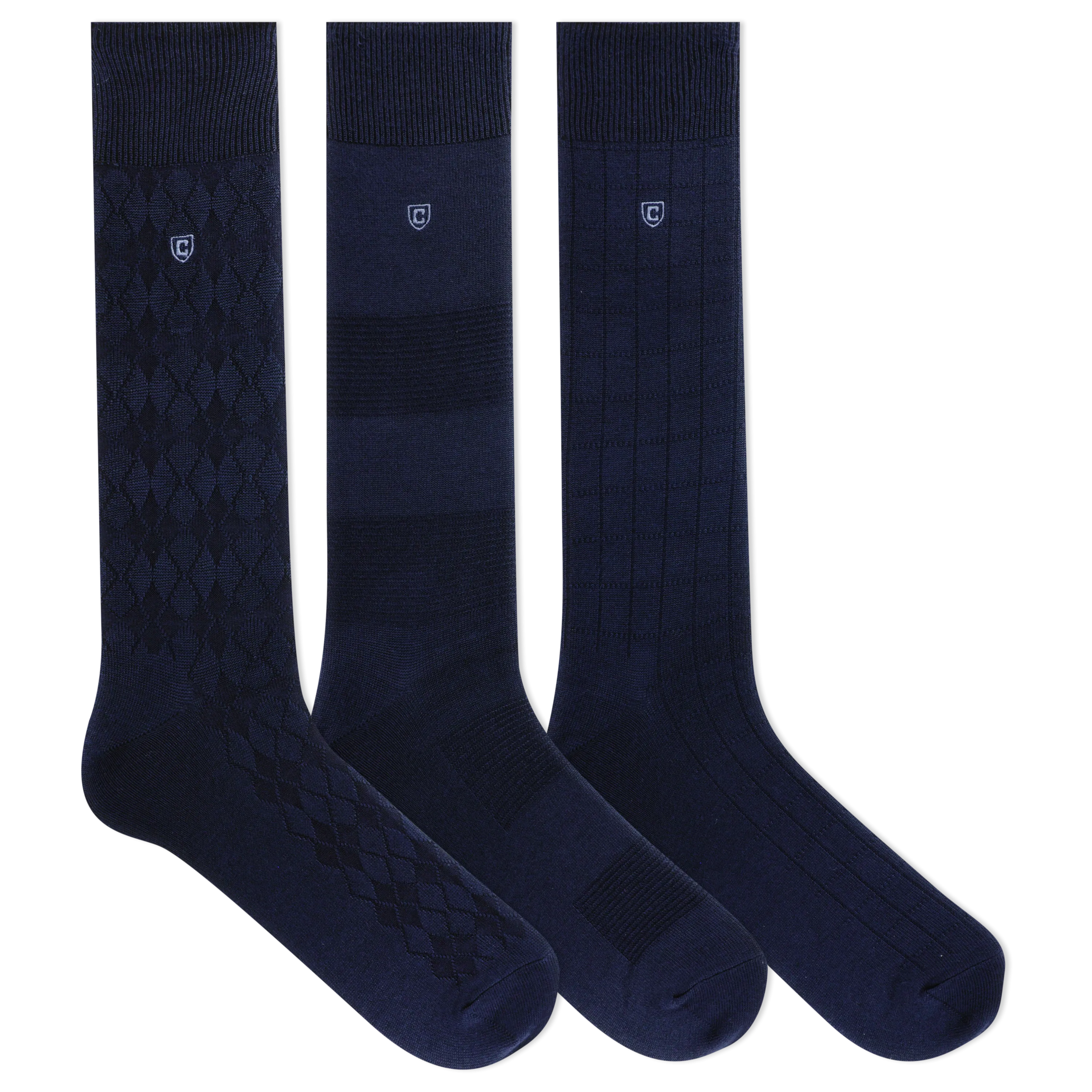 Chaps Men's Supersoft Argyle Crew Socks 3 Pair