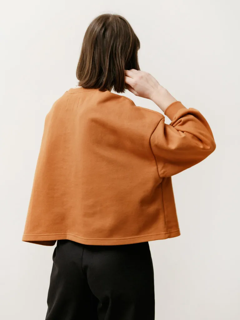 classic crew - lightweight terry burnt orange