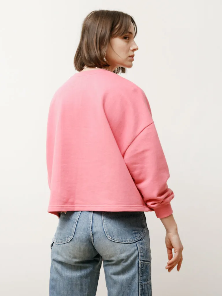 classic crew - lightweight terry pepto pink