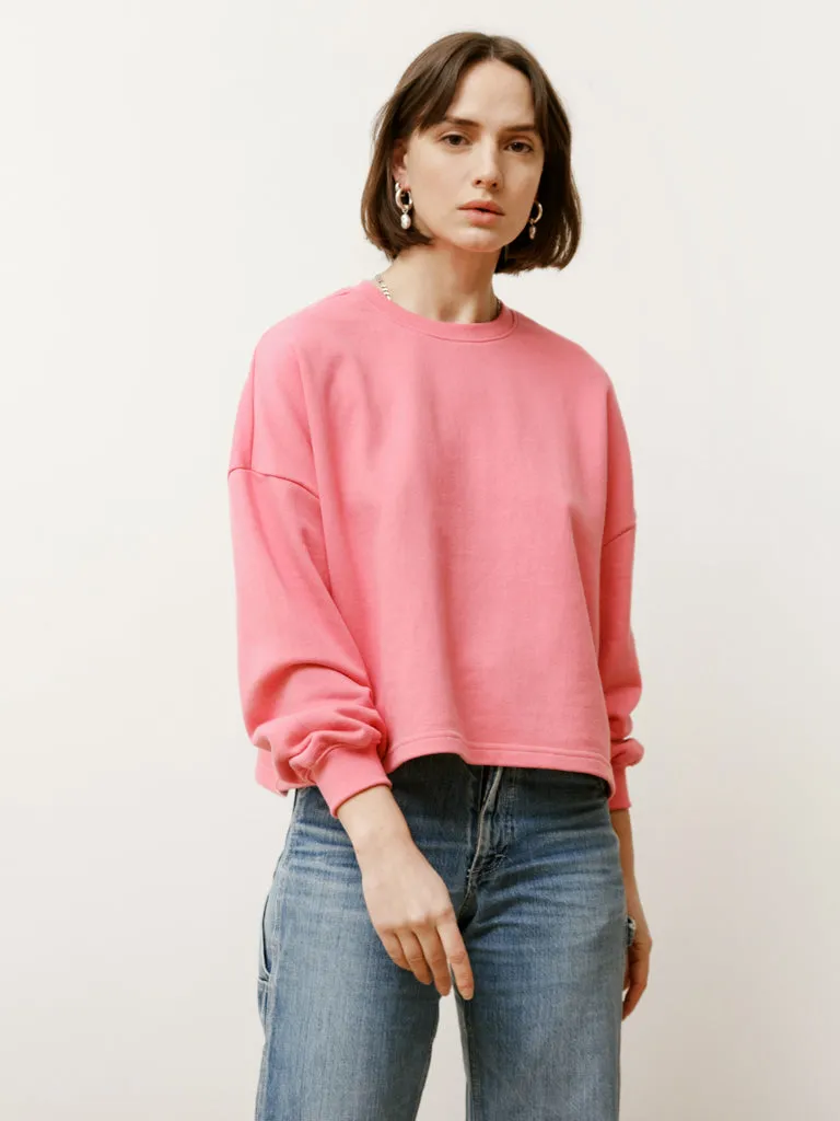classic crew - lightweight terry pepto pink