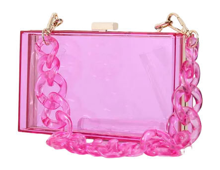 Clear Colored Clutch Purse