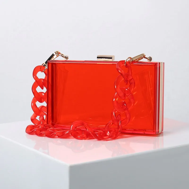 Clear Colored Clutch Purse
