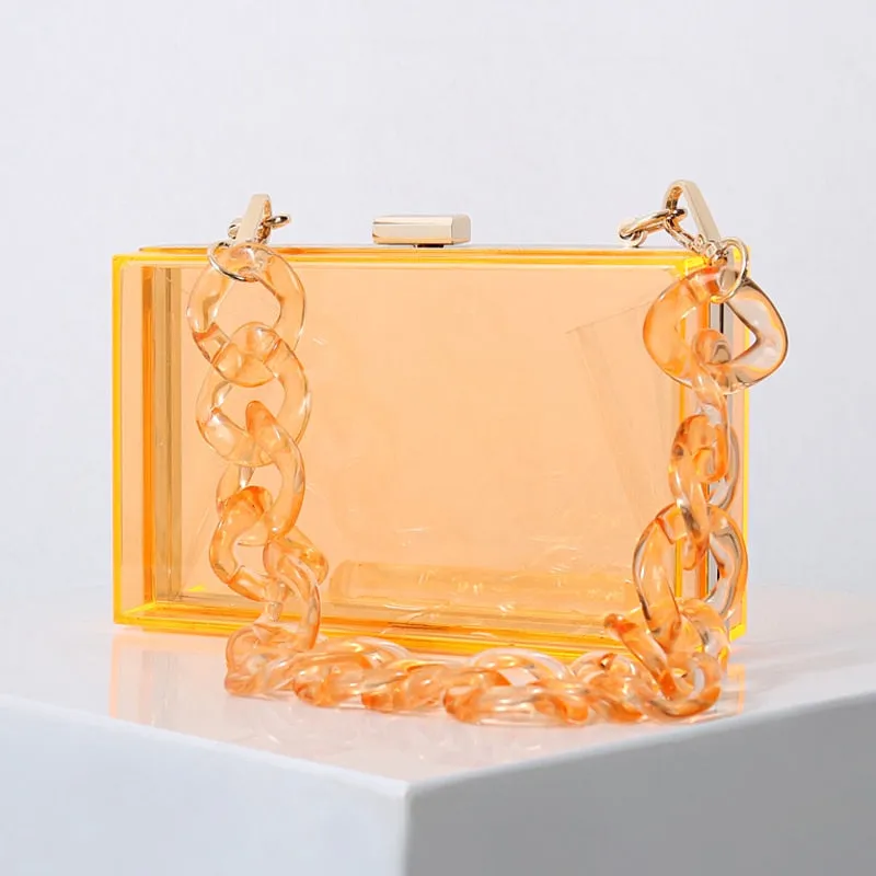 Clear Colored Clutch Purse